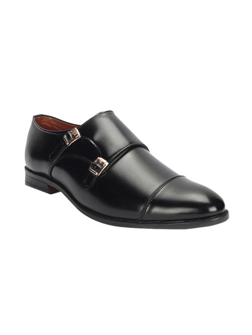 black patent leather slip on monk straps - 17737456 - Very Small Image - 1