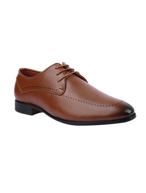 brown patent leather laceup derbies - 17737609 - Very Small Image - 1