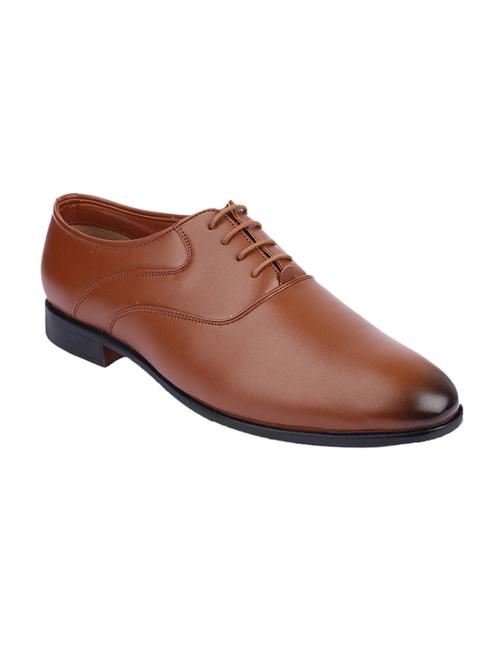 brown patent leather laceup derbies - 17737612 - Very Small Image - 1