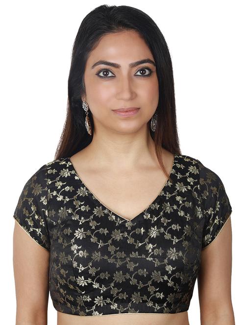 black viscose brocade blouse - 17739803 - Very Small Image - 1