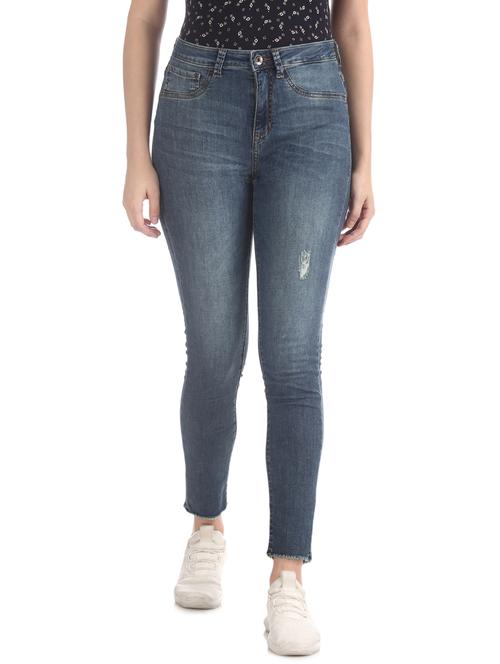 high rise stone washed jeans  - 17740040 - Very Small Image - 1