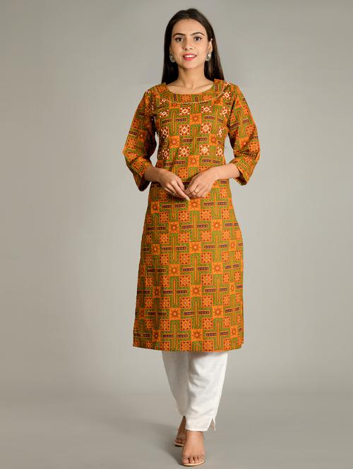printed kurta pant set - 17740270 - Very Small Image - 1