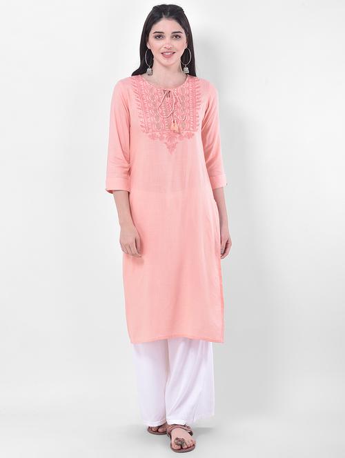 women's straight kurta - 17740942 - Very Small Image - 1