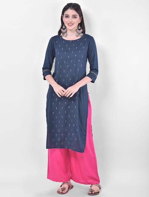 women's straight kurta - 17740970 - Very Small Image - 1