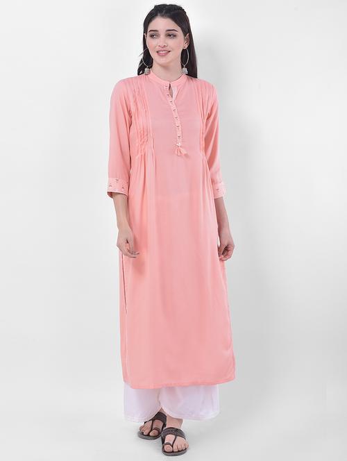 women's straight kurta - 17740978 - Very Small Image - 1