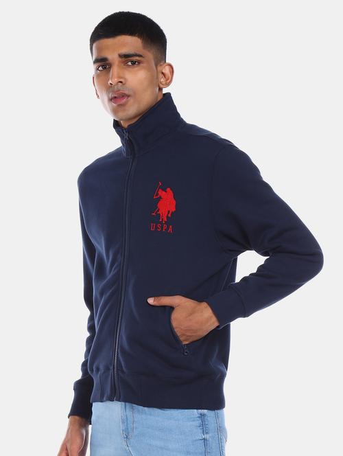 navy blue solid sweatshirt  - 17741356 - Very Small Image - 1