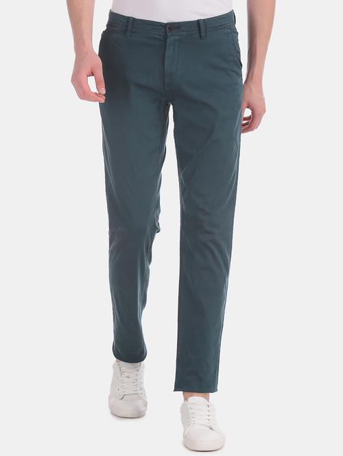 teal solid chinos casual trouser - 17741582 - Very Small Image - 1