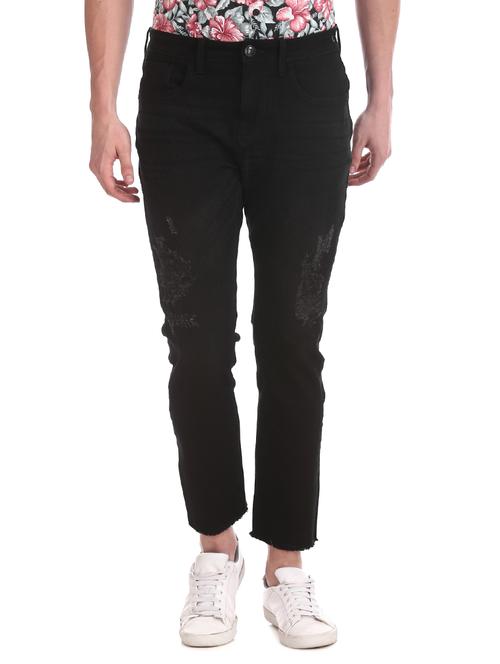 black distressed denim jeans - 17742391 - Very Small Image - 1