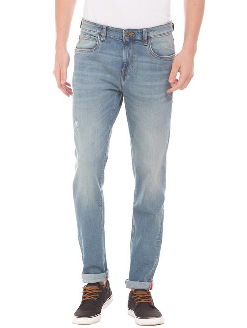 blue light washed denim jeans - 17742525 - Very Small Image - 1