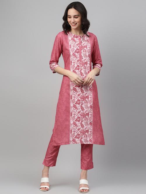 floral printed straight kurta  - 17743937 - Very Small Image - 1