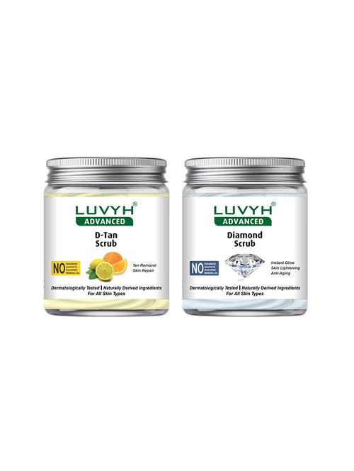 luvyh advanced d-tan scrub-pack of 1x500gm and luvyh advanced diamond scrub-pack of 1x500gm - 17744877 - Very Small Image - 1