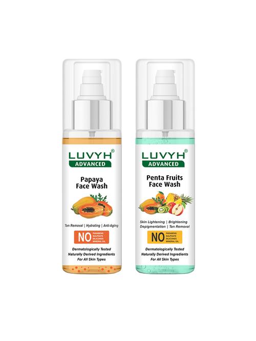 luvyh advanced papaya face wash-pack of 1x100ml and luvyh advanced penta fruits face wash -pack of 1x100ml - 17744951 - Very Small Image - 1