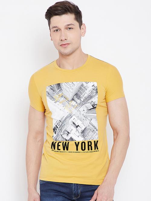 yellow printed t-shirt - 17745753 - Very Small Image - 1