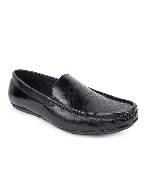 black leather slip on loafers - 17746216 - Very Small Image - 1