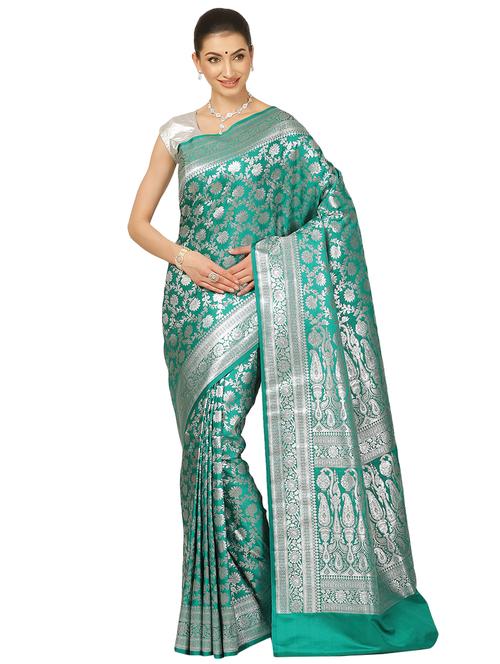 zari work banarasi saree with blouse - 17748521 - Very Small Image - 1