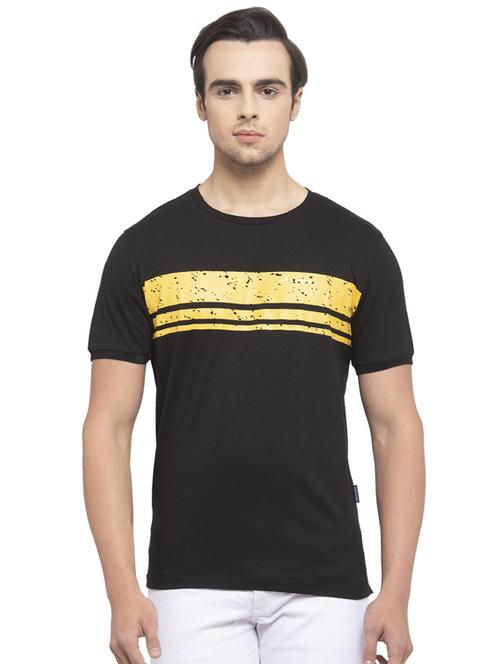 black chest print t-shirt - 17749314 - Very Small Image - 1