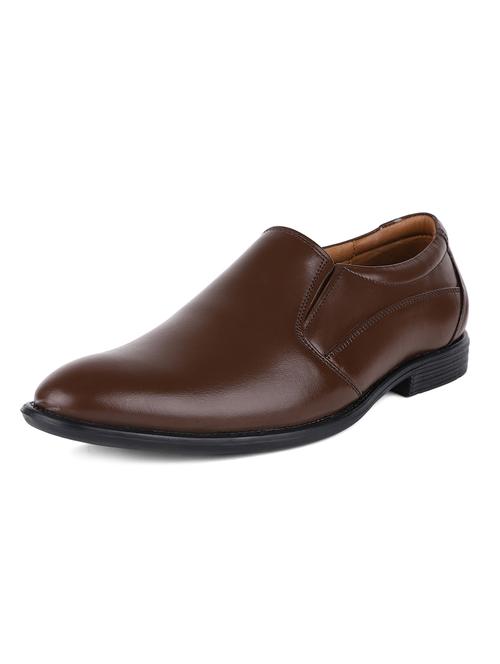 brown leather slip on ons - 17749476 - Very Small Image - 1