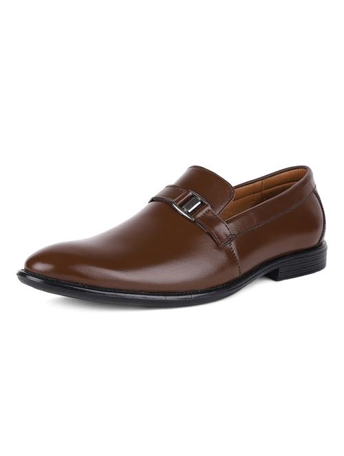 brown leather slip on ons - 17749480 - Very Small Image - 1