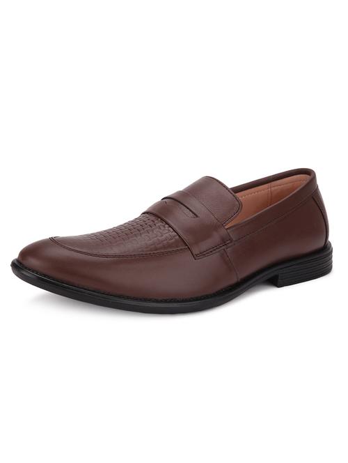 brown leather slip on ons - 17749484 - Very Small Image - 1