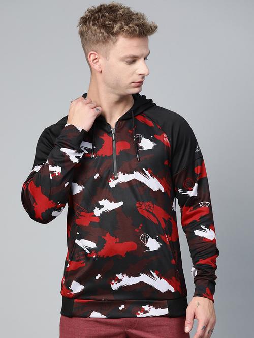 red camouflage raglan sweatshirt - 17749701 - Very Small Image - 1
