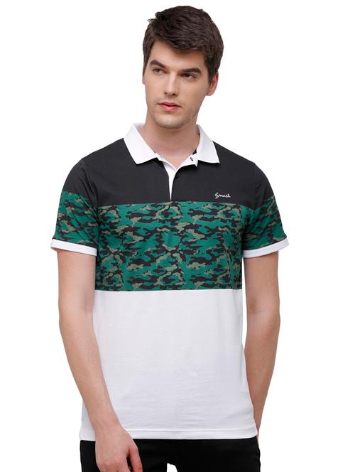 multi colored color block polo t-shirt - 17753078 - Very Small Image - 1