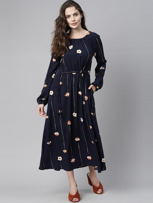 tie neck floral maxi dress  - 17754455 - Very Small Image - 1