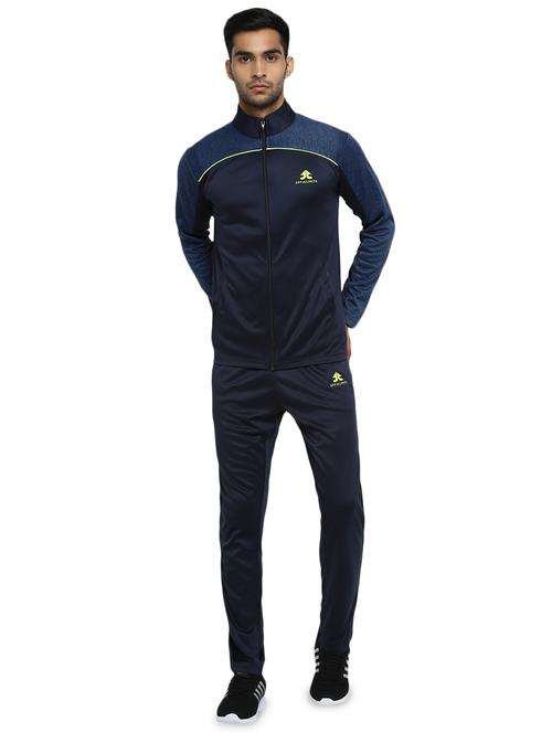 navy blue solid full length track suit - 17754567 - Very Small Image - 1