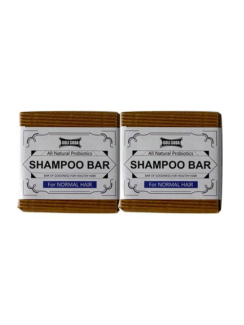 goli soda - probiotics sulphate free shampoo bar for normal hair 90 gm - pack of 2 - 17755819 - Very Small Image - 1