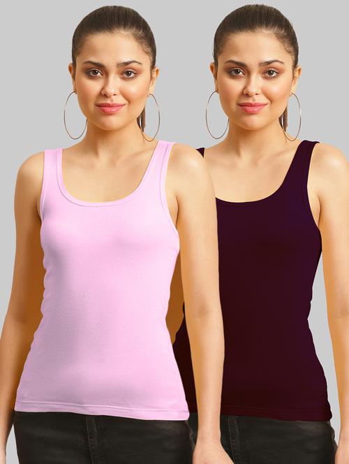combo of 2 cotton camisole - 17755944 - Very Small Image - 1