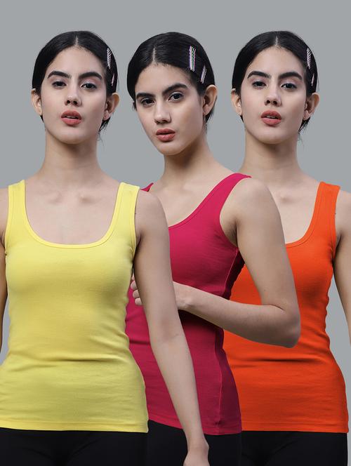 combo of 3 cotton camisole - 17755998 - Very Small Image - 1