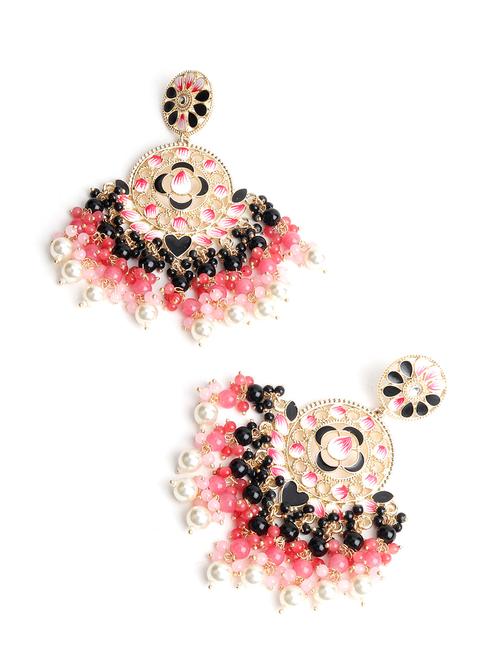 multi colored crystal chandballi earring - 17756074 - Very Small Image - 1