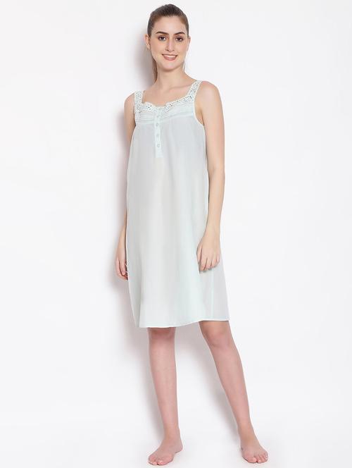 lace detail solid sleepshirt  - 17756209 - Very Small Image - 1