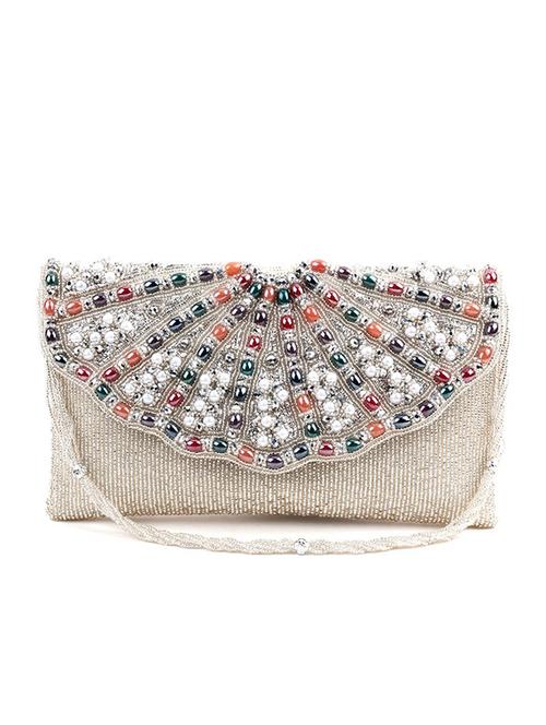 white embellished clutch - 17756314 - Very Small Image - 1
