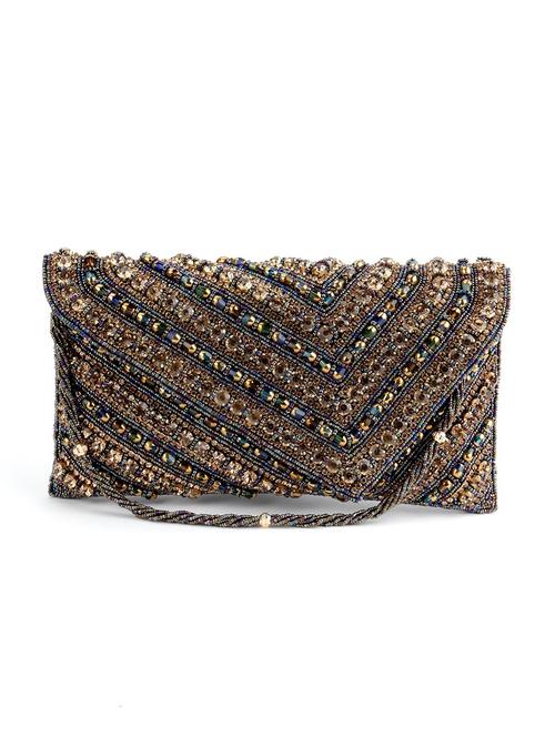 blue embellished clutch  - 17757399 - Very Small Image - 1