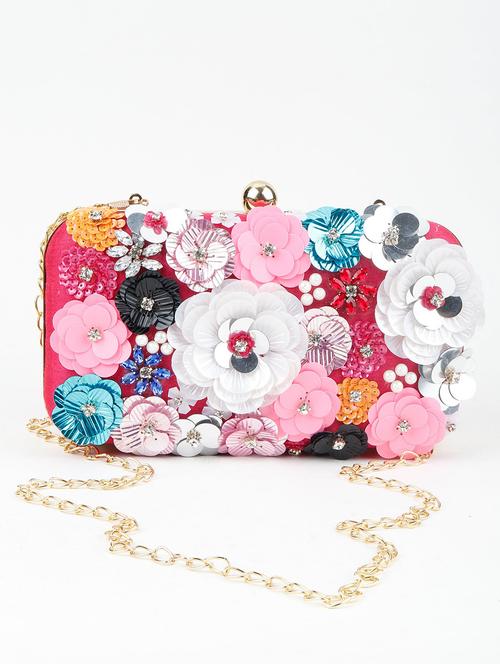 multi colored polyester regular clutch - 17757416 - Very Small Image - 1