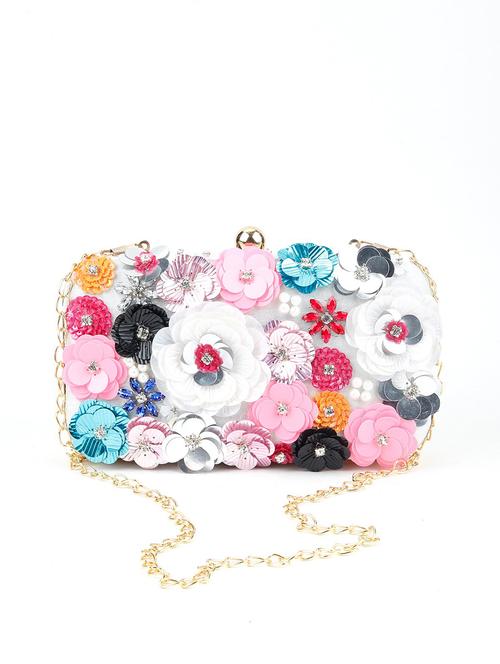 multi colored polyester regular clutch - 17757417 - Very Small Image - 1