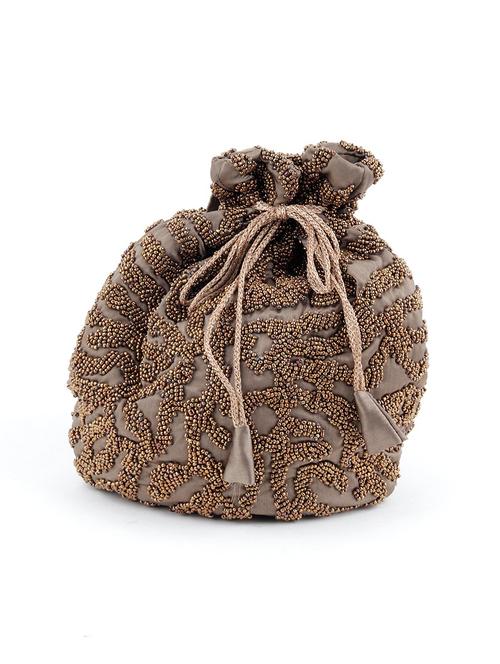 gold satin regular potli - 17757485 - Very Small Image - 1