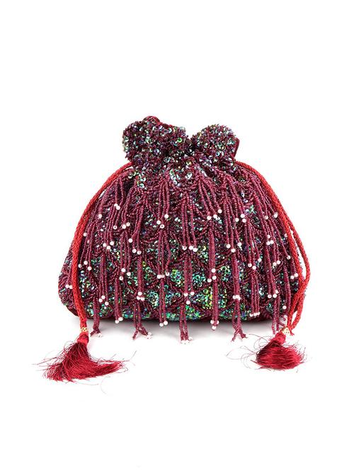 beige polyester regular potli - 17757486 - Very Small Image - 1