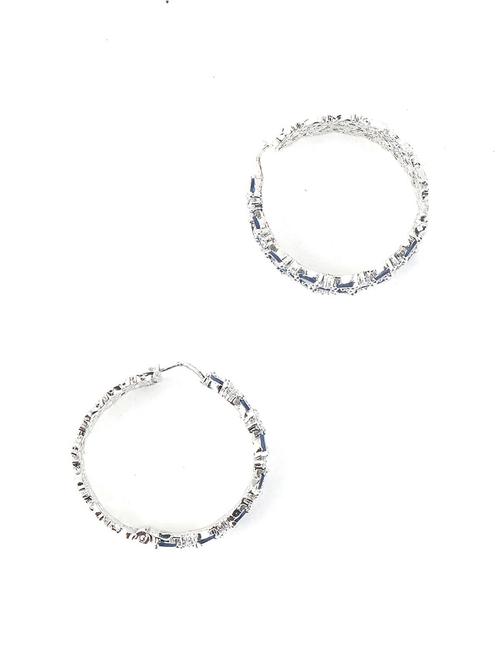 silver metal hoop earrings - 17758066 - Very Small Image - 1