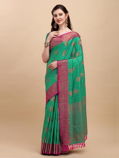 zari work banarasi saree with blouse - 17758627 - Very Small Image - 1
