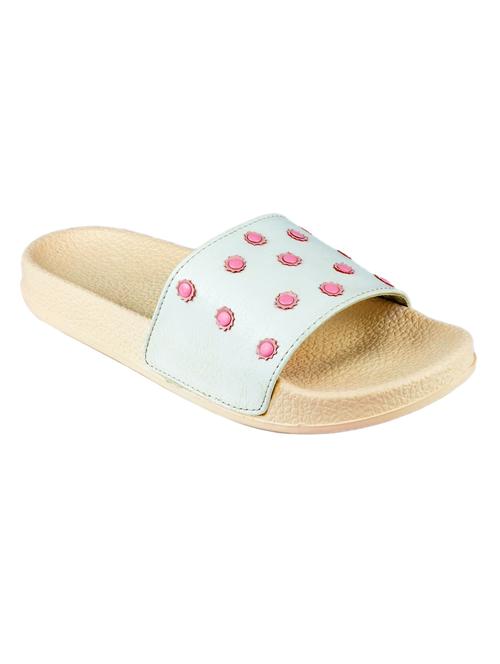 white slides flip flop - 17758688 - Very Small Image - 1