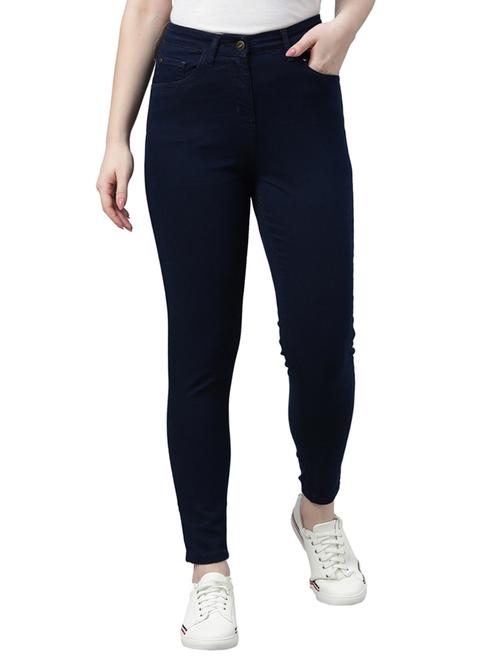 high rise solid denim  jean - 17758828 - Very Small Image - 1