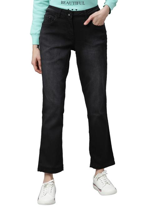 high rise stone washed denim  jean - 17758829 - Very Small Image - 1