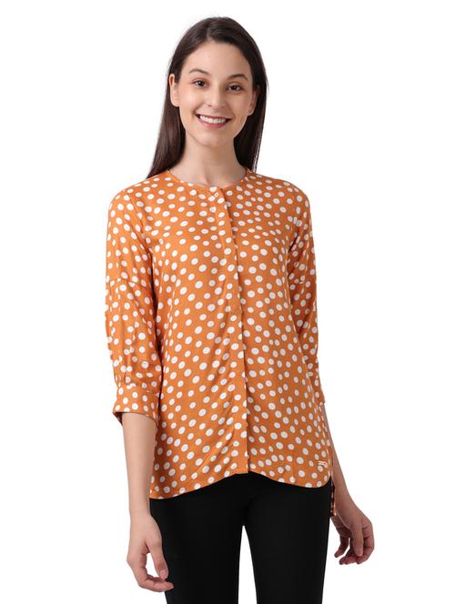 round neck polka dot  shirt - 17759225 - Very Small Image - 1