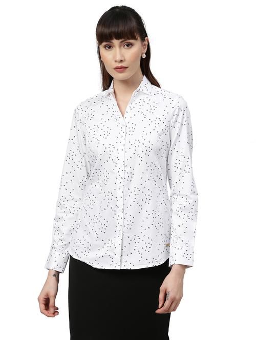curved hem printed shirt - 17759261 - Very Small Image - 1