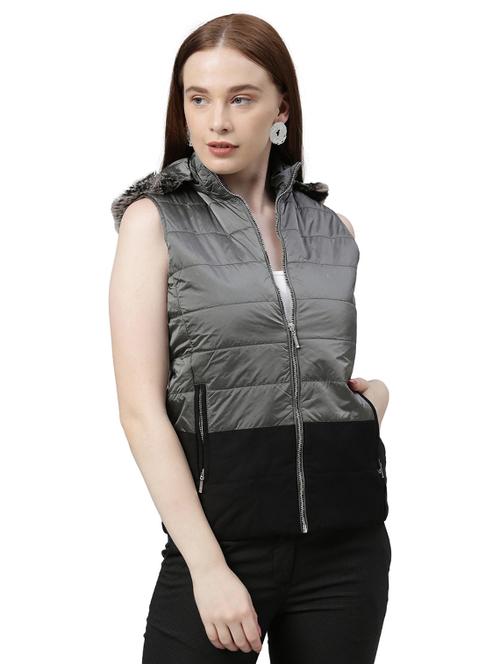 hooded neck quilted jacket - 17759600 - Very Small Image - 1