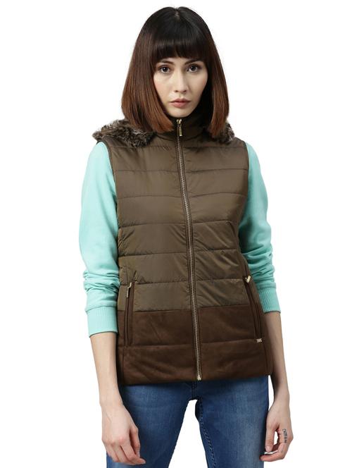 hooded neck quilted jacket - 17759601 - Very Small Image - 1