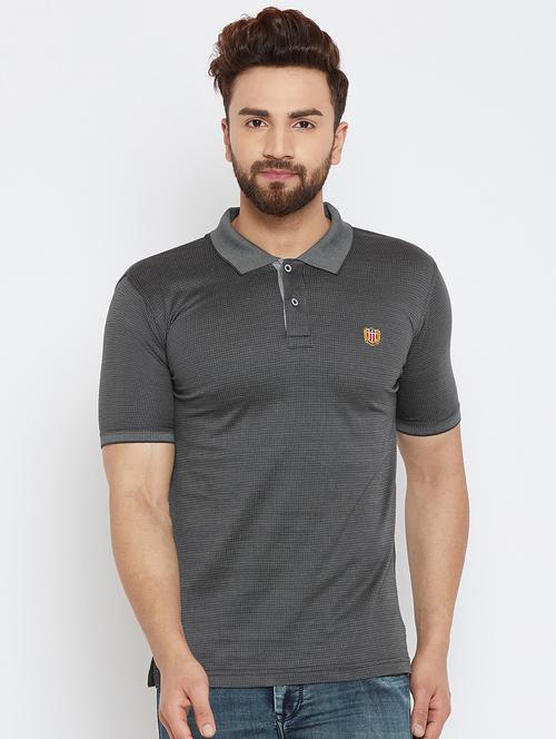 black checkered polo t-shirt - 17760014 - Very Small Image - 1