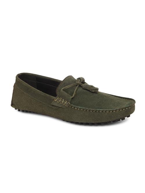 green leather slip on loafers - 17760157 - Very Small Image - 1