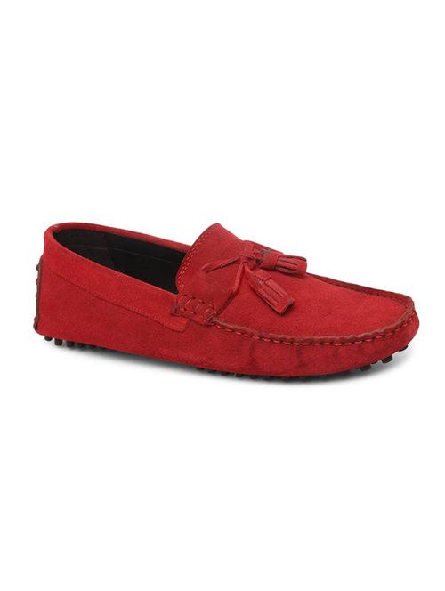 red leather slip on loafers - 17760158 - Very Small Image - 1